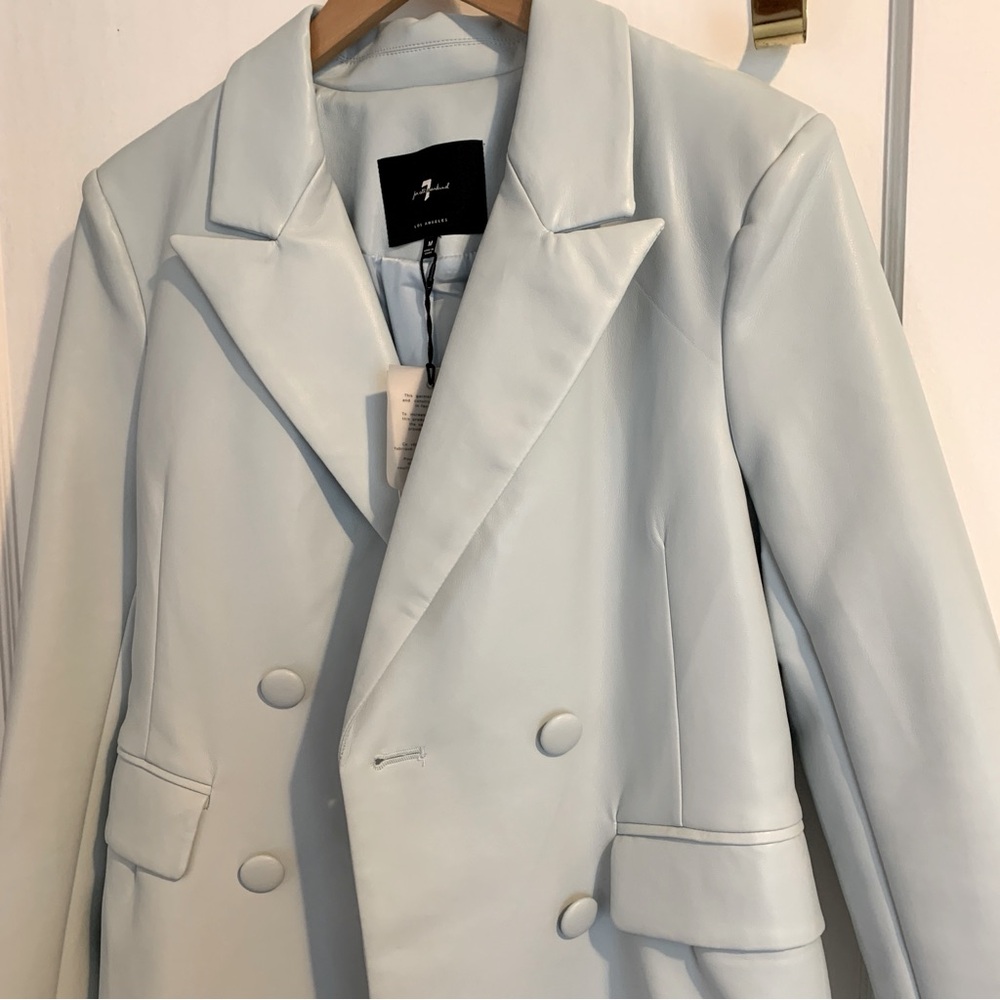 NWT 7 For All Mankind faux leather jacket